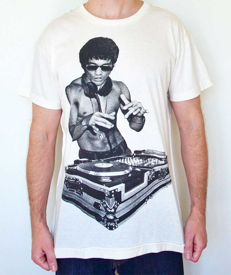 Tshirt Bruce Lee Dj - Cotton Size M, L, XL Unisex Regular fit.