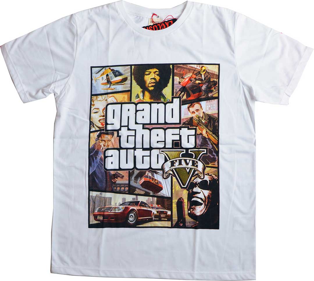 Tshirt Rock and stars Gta Parody. 65% cotton, 35% polyester. Unisex